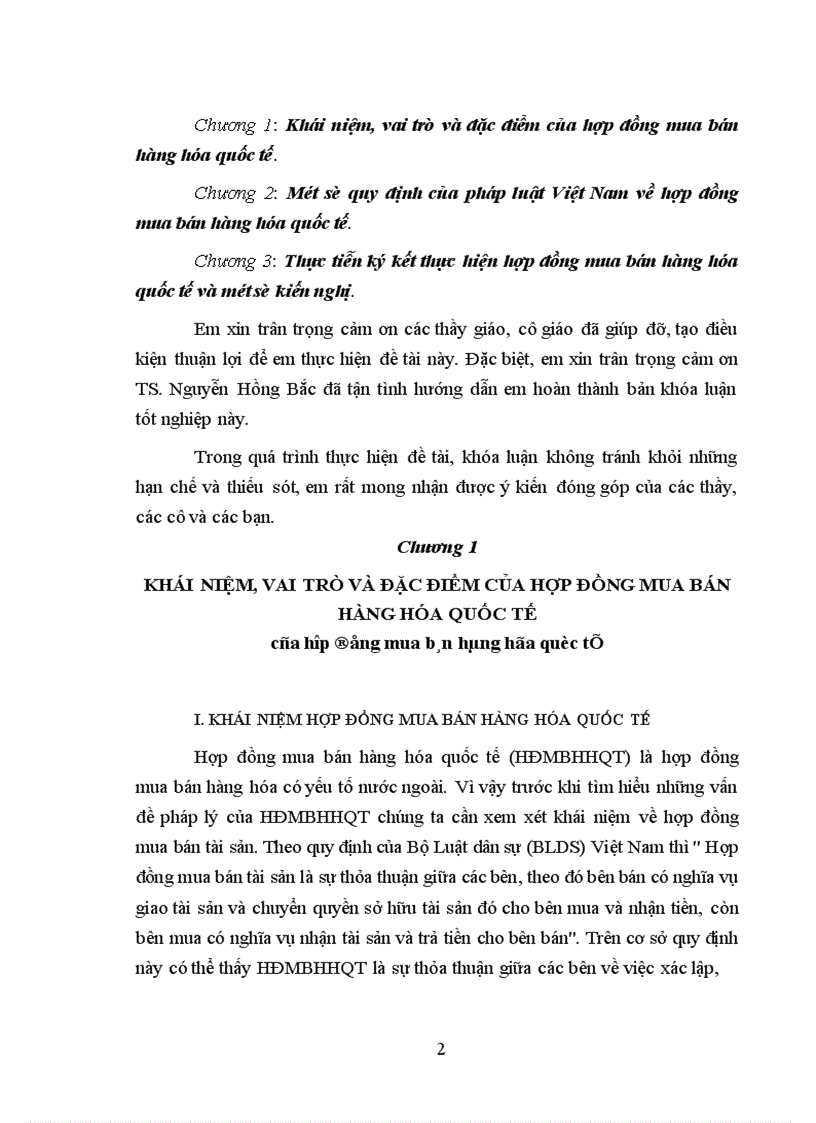 Pháp luật Việt Nam về hợp đồng mua bán hàng hóa quốc tế thực trạng và kiến nghị