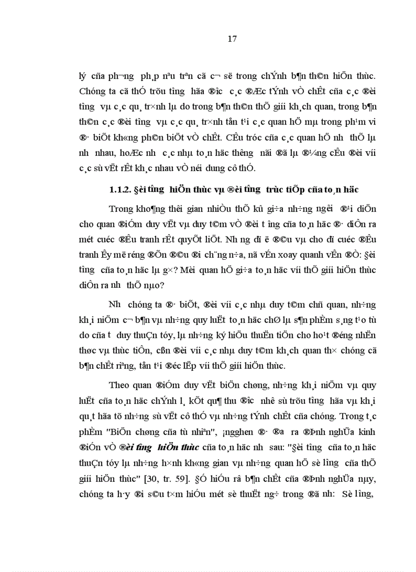 image for page Vấn đề nhận thức luận qua sự phân tích đối tượng của toán học 1