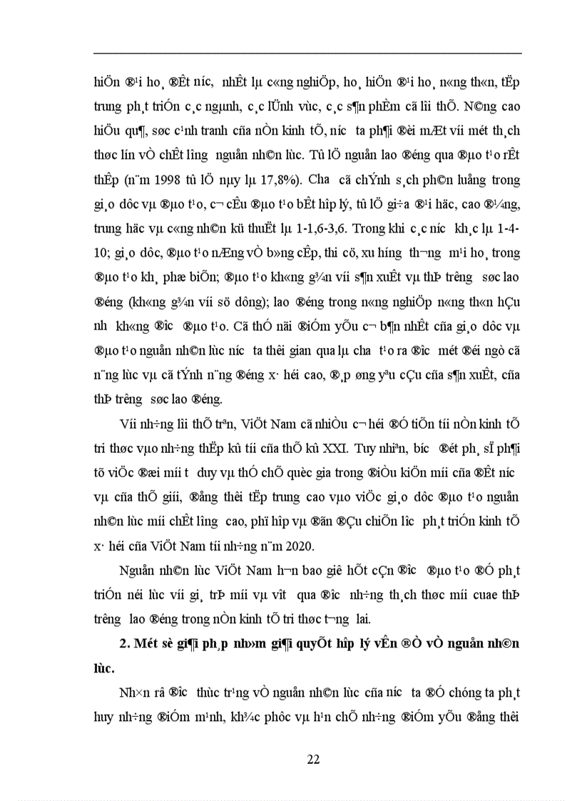 image for page Thực trạng và giải pháp để nâng cao hiệu quả của đào tạo và sử dụng nguồn nhân lực phục vụ cho sự nghiệp công nghiệp hoá hiện đại hoá ở Việt Nam 1