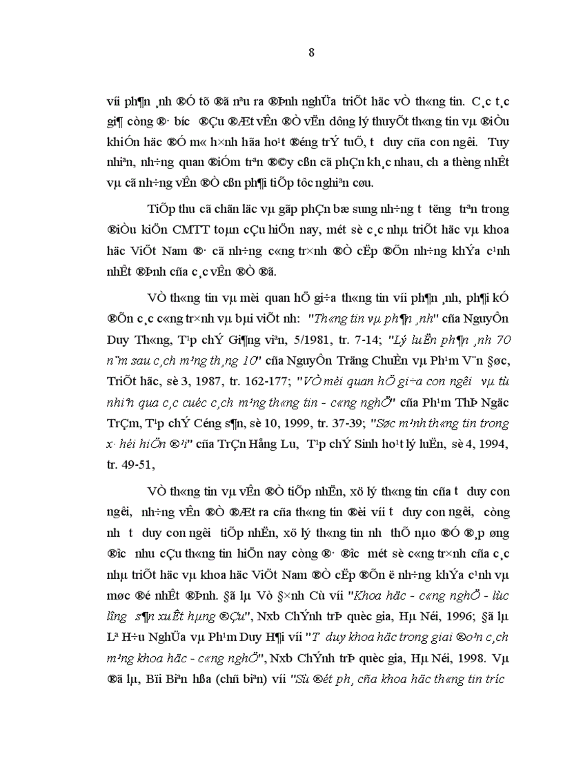 image for page Thông tin và vấn đề tiếp nhận xử lý thông tin của tư duy người Việt Nam