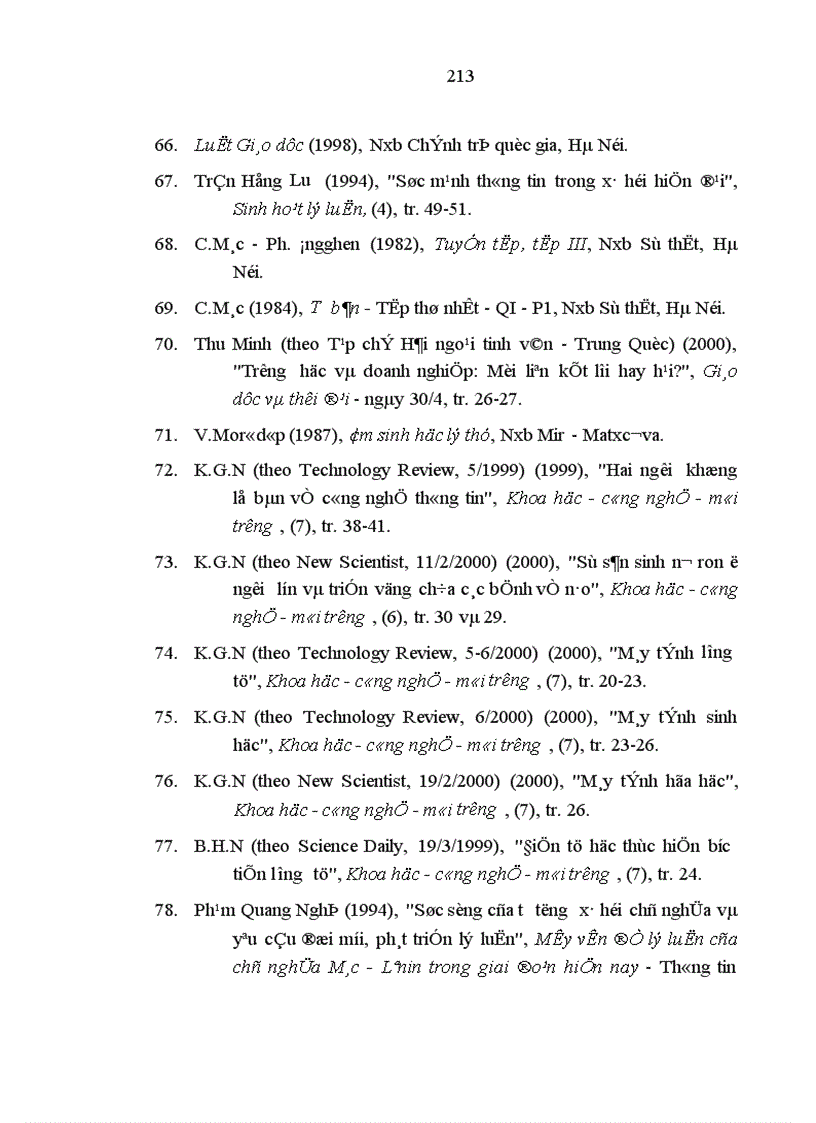 image for page Thông tin và vấn đề tiếp nhận xử lý thông tin của tư duy người Việt Nam