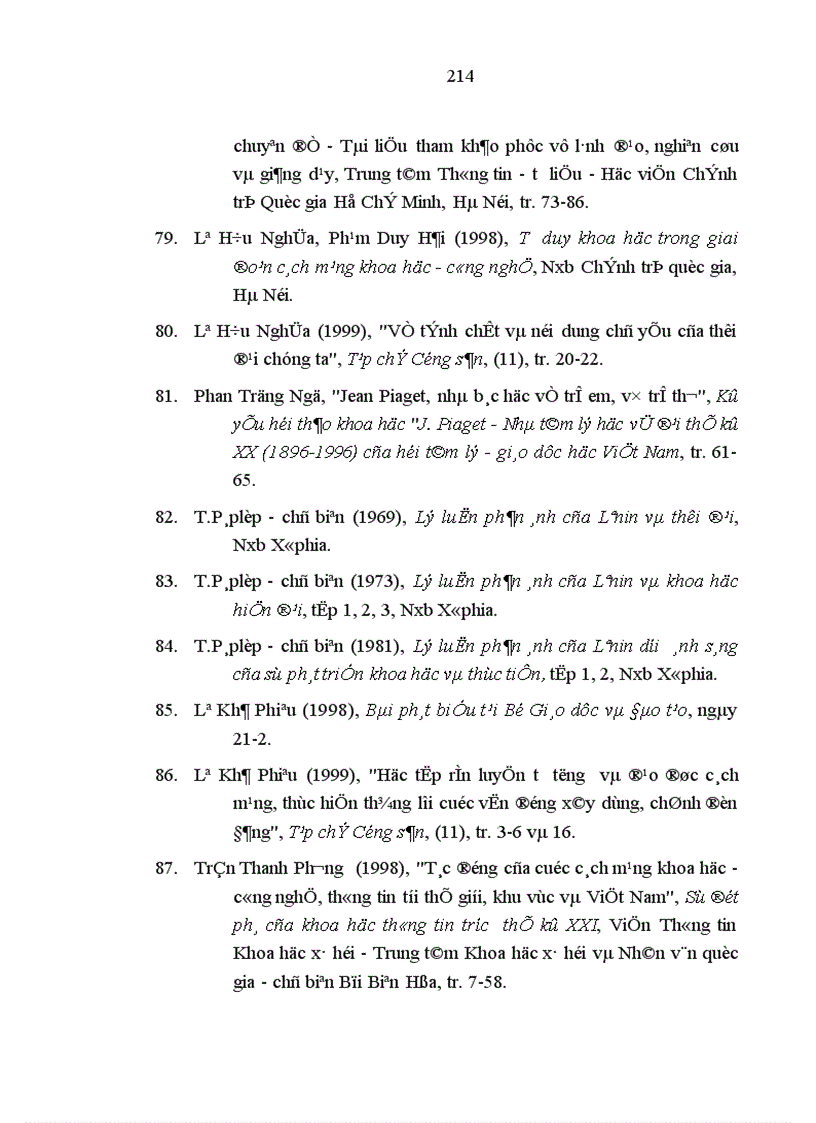 image for page Thông tin và vấn đề tiếp nhận xử lý thông tin của tư duy người Việt Nam