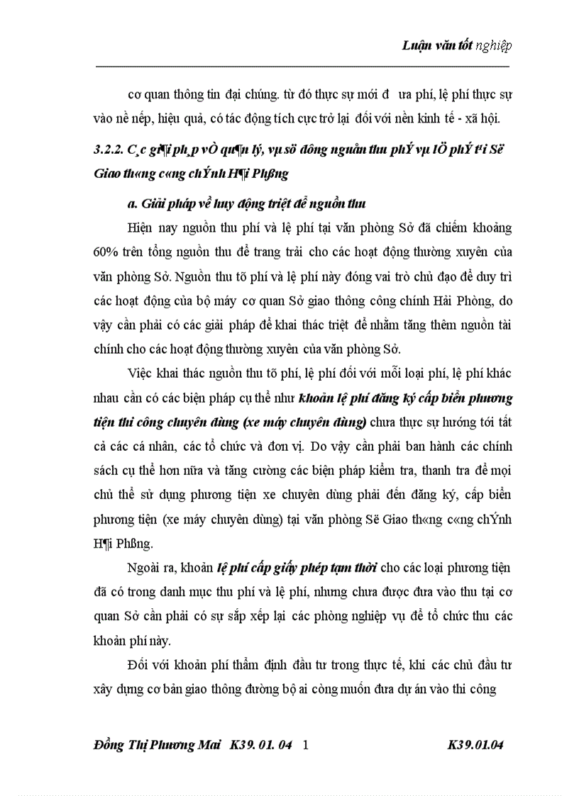 image for page giải pháp hoàn thiện quản lý và sử dụng nguồn thu phí lệ phí tại Sở giao thông công chính