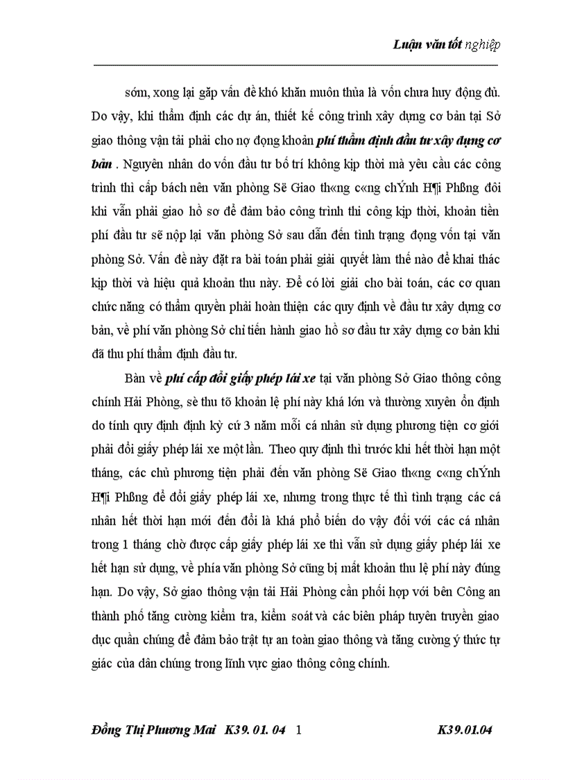 image for page giải pháp hoàn thiện quản lý và sử dụng nguồn thu phí lệ phí tại Sở giao thông công chính