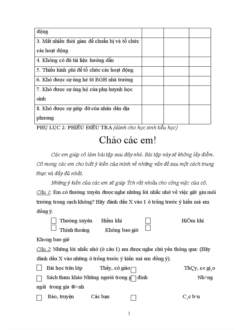 image for page Giáo dục môi trường qua các hoạt động ngoại khoá môn TNXH cho học sinh lớp 3