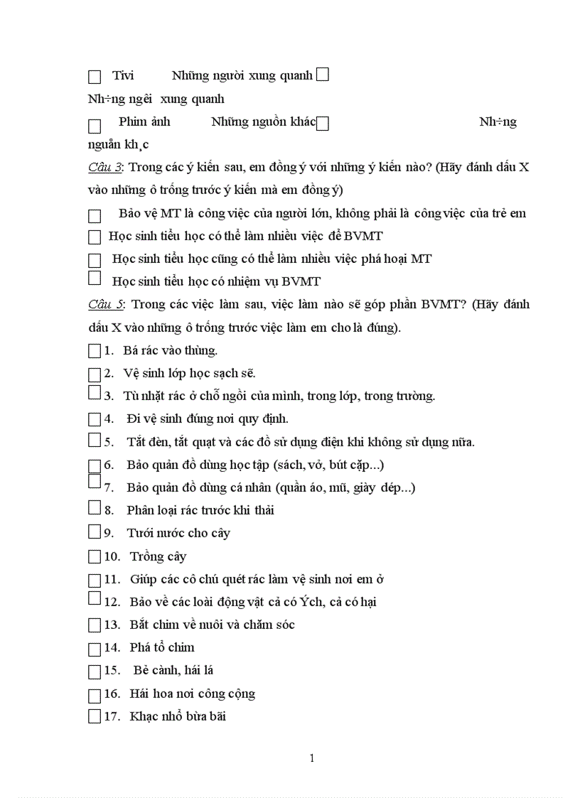 image for page Giáo dục môi trường qua các hoạt động ngoại khoá môn TNXH cho học sinh lớp 3
