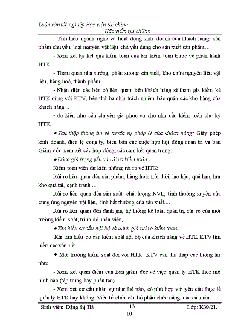 image for page Kiểm toán chu kỳ HTK trong quy trình kiểm toán BCTC do công ty Kiểm toán và Kế toán Hà Nội thực hiện 1