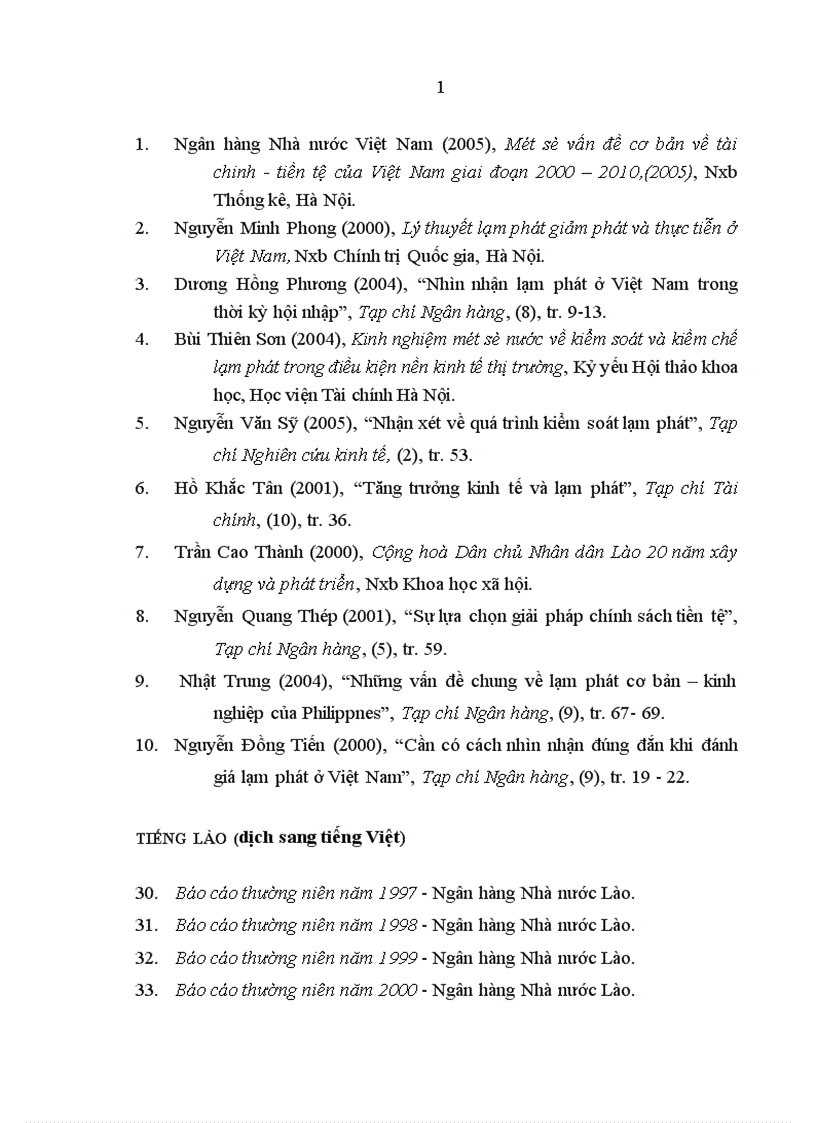 image for page Định hướng và giải pháp trong thực hiện chính sách tiền tệ nhằm kiểm soát lạm phát ở Cộng hòa Dân chủ Nhân dân Lào