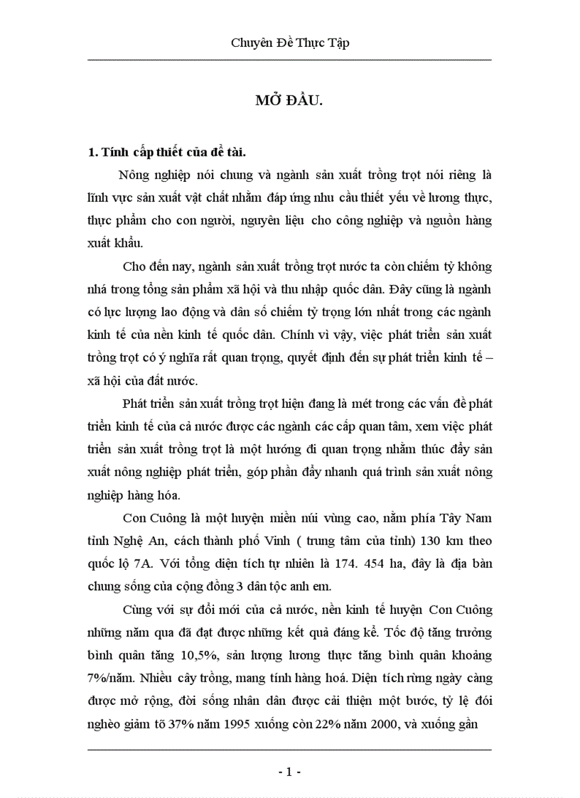 image for page Thực trạng và những giải pháp phát triển ngành trồng trọt huyện Con Cuông Nghệ An 1