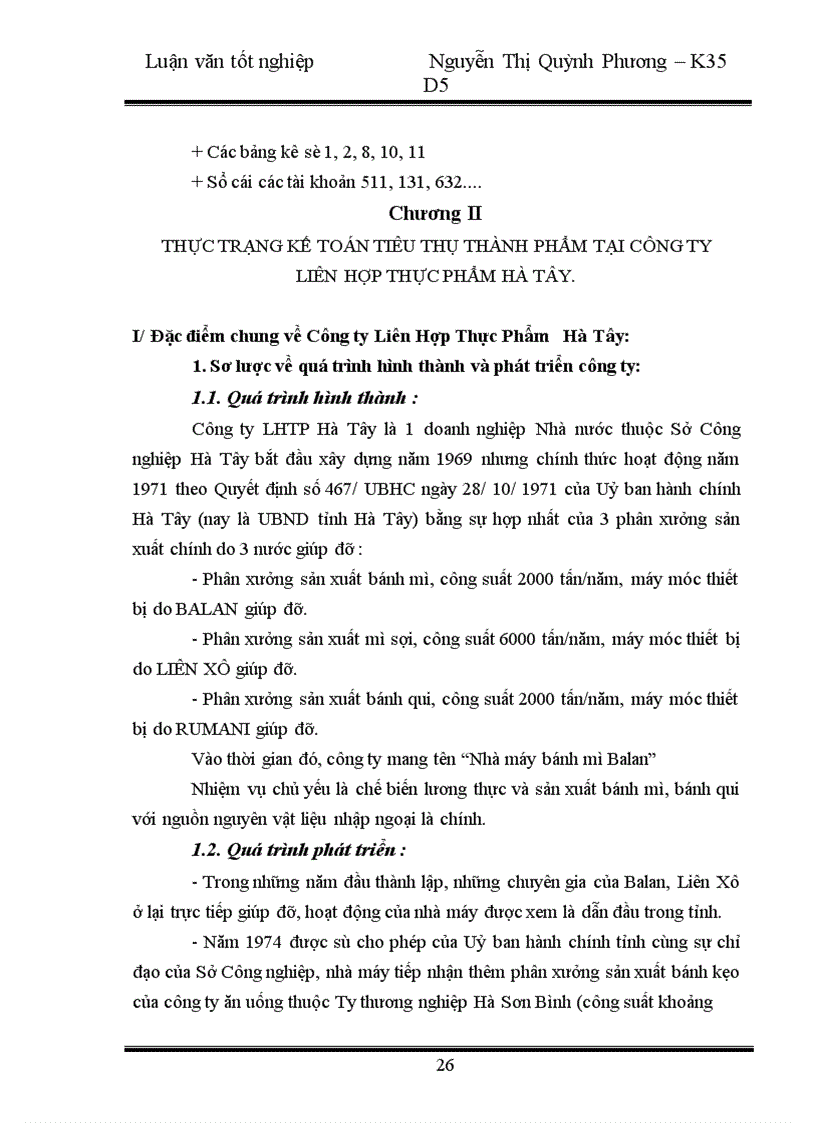 image for page Hoàn thiện kế toán nghiệp vụ tiêu thụ thành phẩm tại Công ty Liên Hợp Thực Phẩm Hà Tây 1