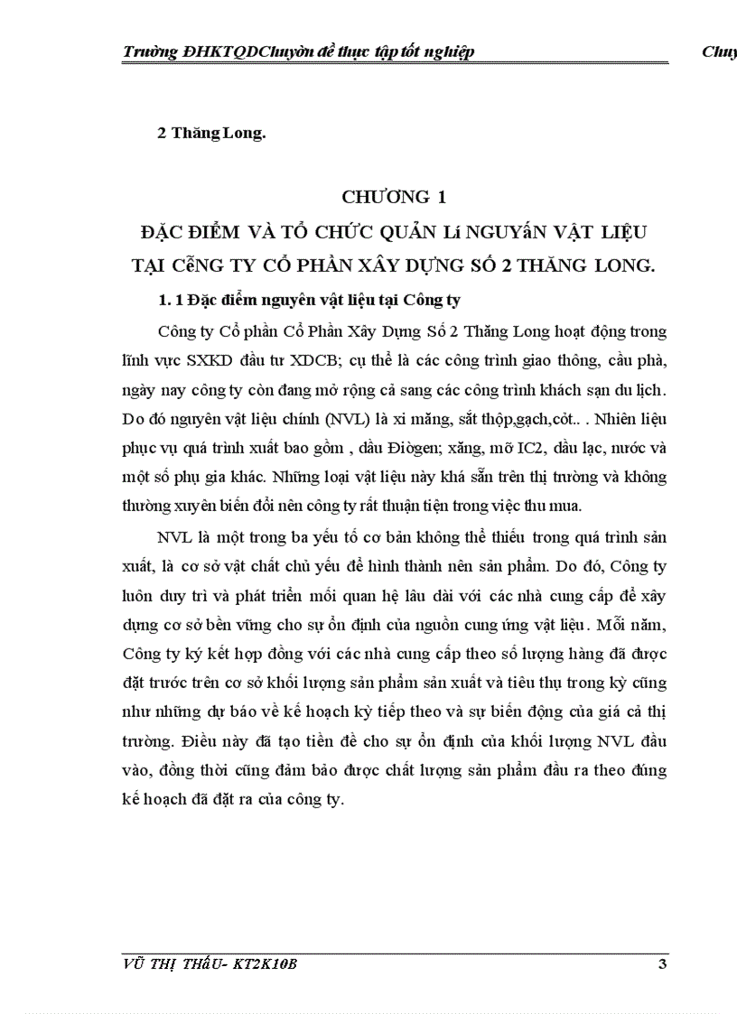 image for page Hoàn thiện kế toán nguyên vật liệu công cụ dụng cụ tại Công ty cổ phần xây dựng số 2 Thăng Long 1