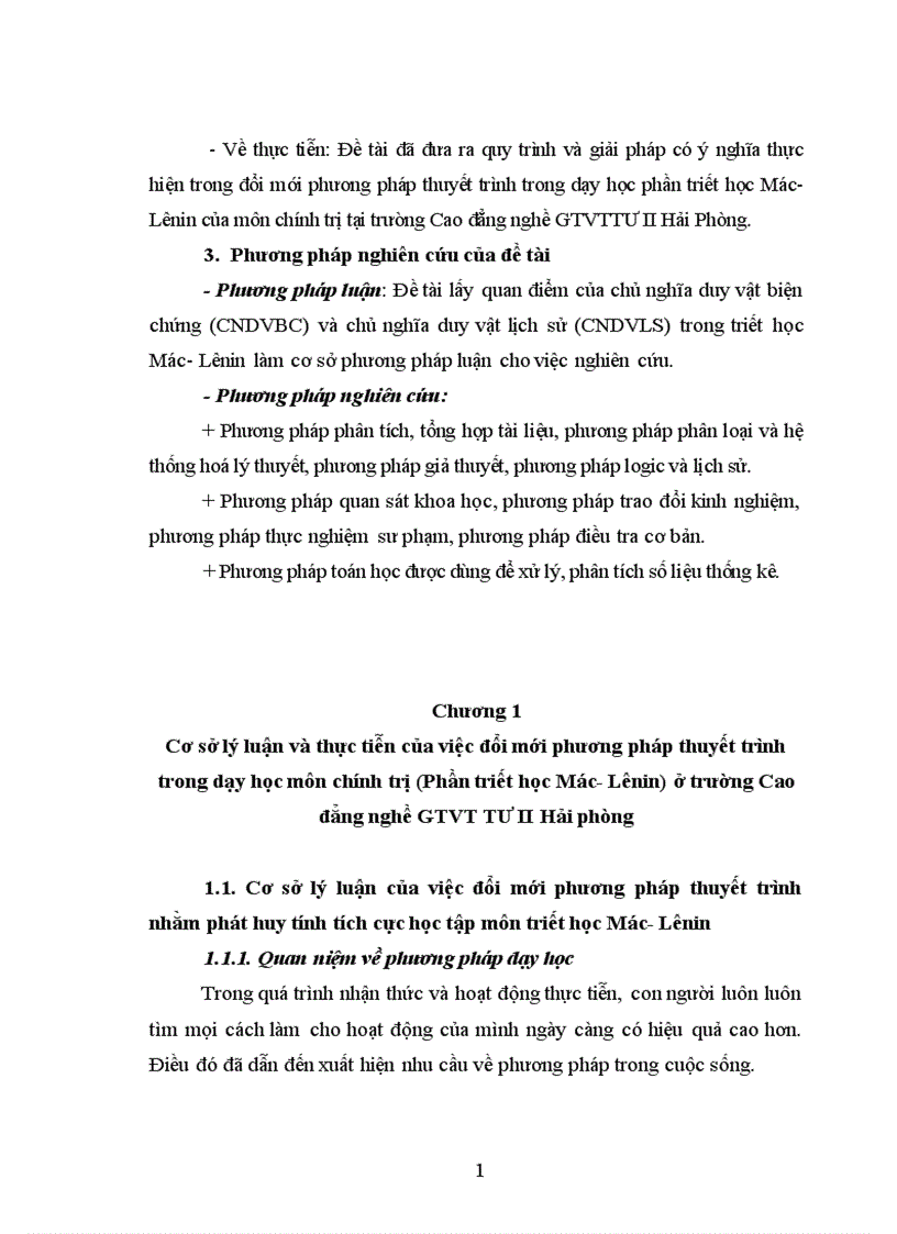 image for page Đổi mới phương pháp thuyết trình trong dạy học môn chính trị phần triết học Mác Lênin ở trường Cao đẳng nghề giao thông vận tải trung ương II Hải Phòng