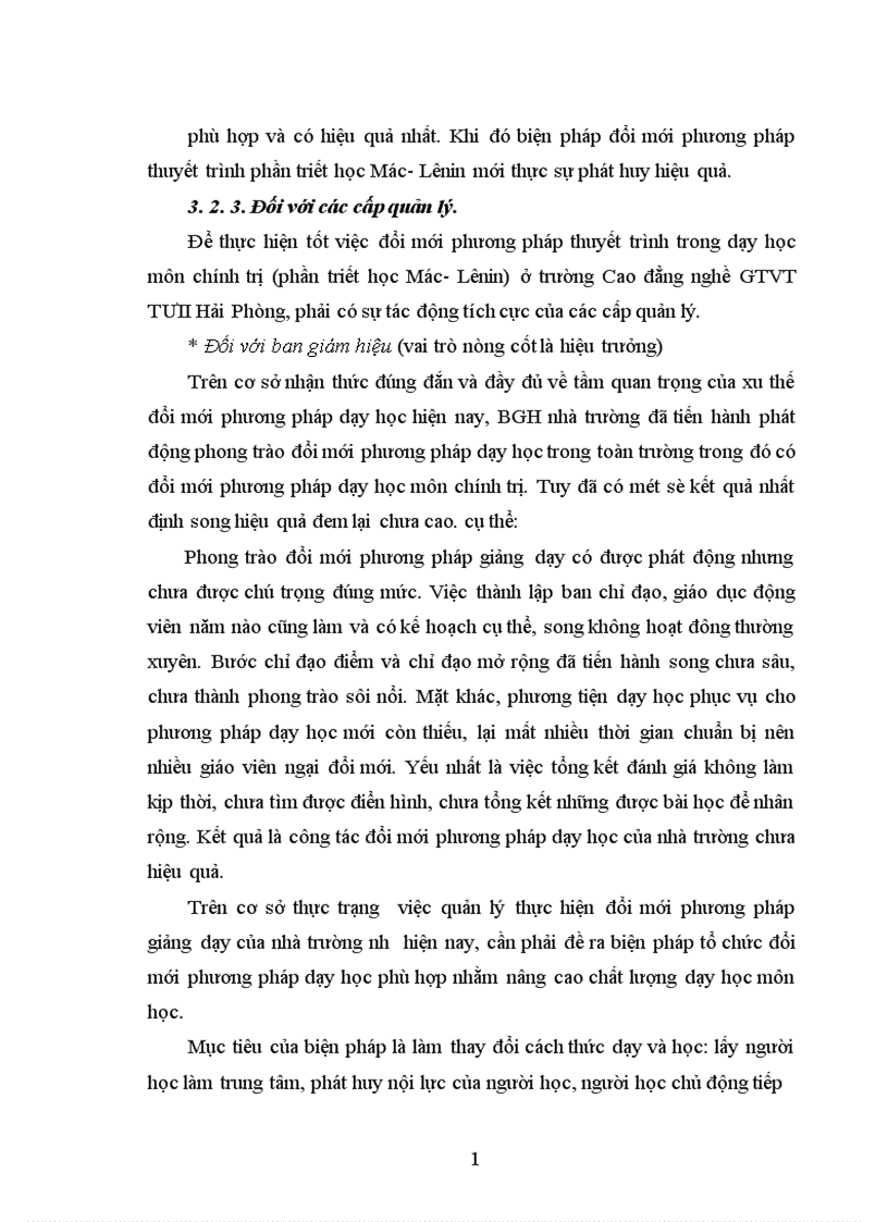 image for page Đổi mới phương pháp thuyết trình trong dạy học môn chính trị phần triết học Mác Lênin ở trường Cao đẳng nghề giao thông vận tải trung ương II Hải Phòng