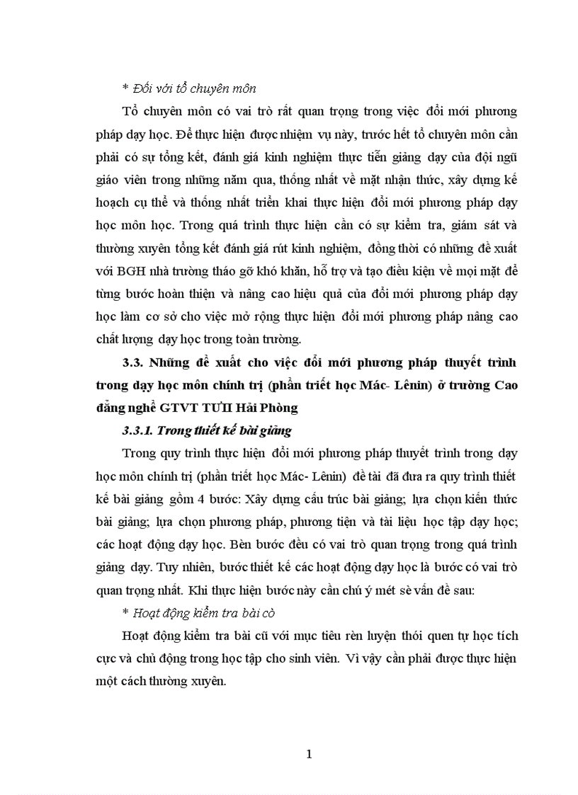 image for page Đổi mới phương pháp thuyết trình trong dạy học môn chính trị phần triết học Mác Lênin ở trường Cao đẳng nghề giao thông vận tải trung ương II Hải Phòng