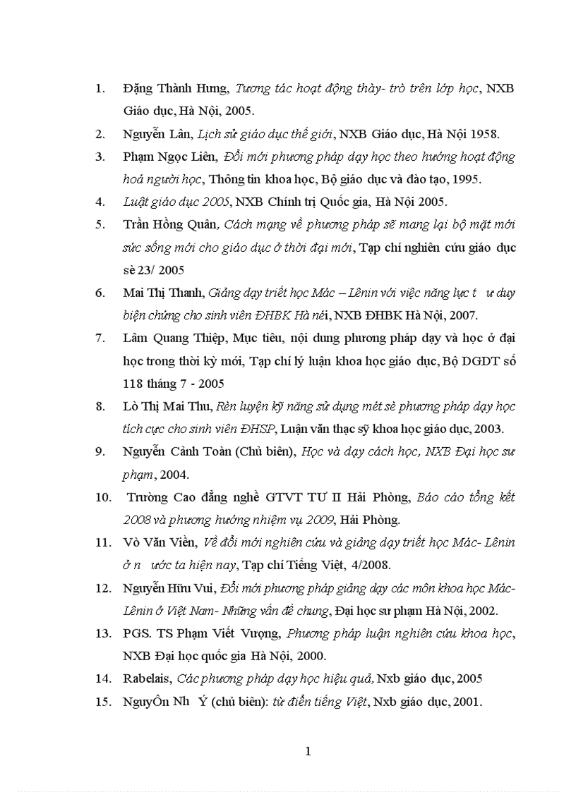 image for page Đổi mới phương pháp thuyết trình trong dạy học môn chính trị phần triết học Mác Lênin ở trường Cao đẳng nghề giao thông vận tải trung ương II Hải Phòng