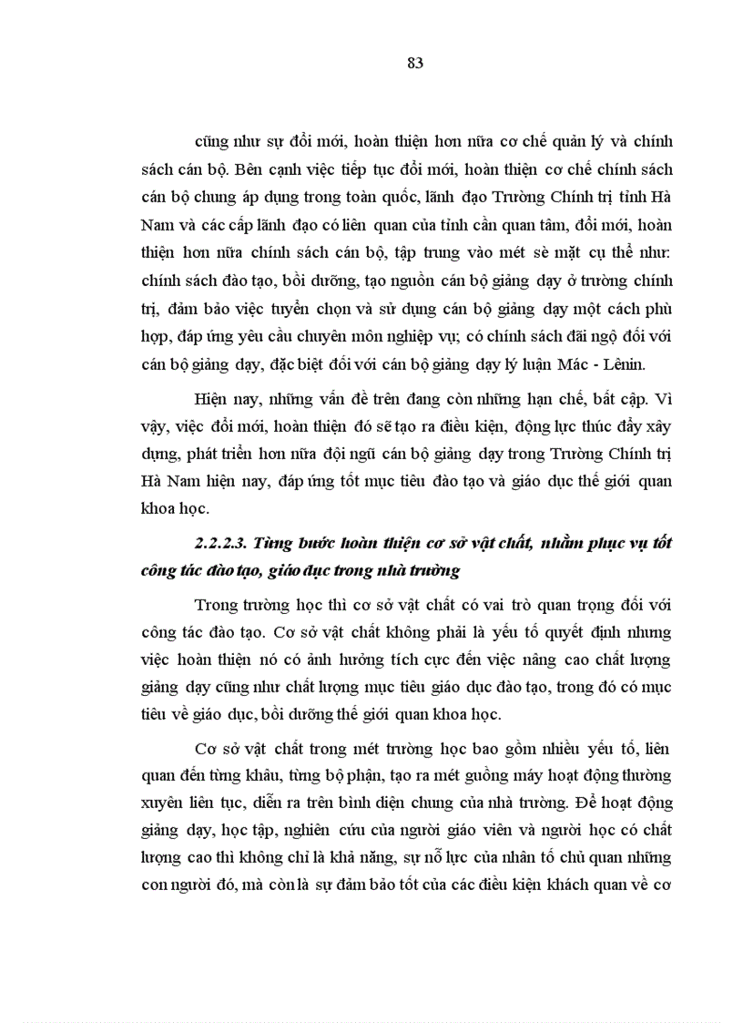 image for page Vấn đề bồi dưỡng thế giới quan duy vật biện chứng cho học viên trường chính trị Hà Nam hiện nay 1