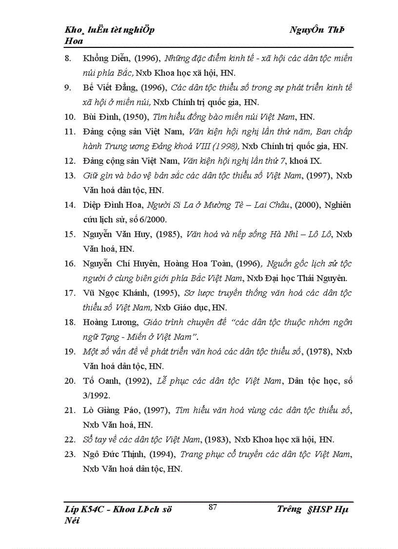 image for page Bước đầu tìm hiểu về dân tộc Si La ở Bản Nậm Sin xã Chung Chải huyện Mường Nhé tỉnh Điện Biên 1973 2008