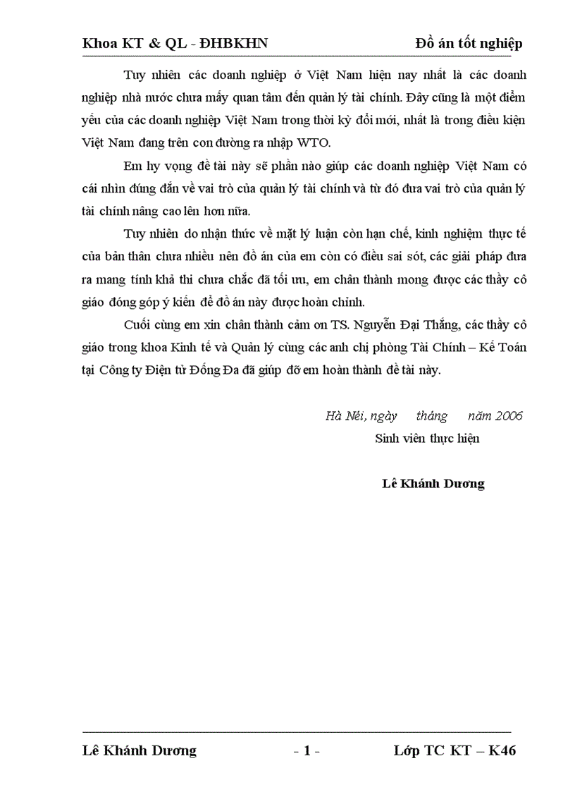 image for page Phân tích tình hình tài chính của công ty Điện tử Đống Đa và đề xuất một số giải pháp cải thiện tình hình tài chính của công ty
