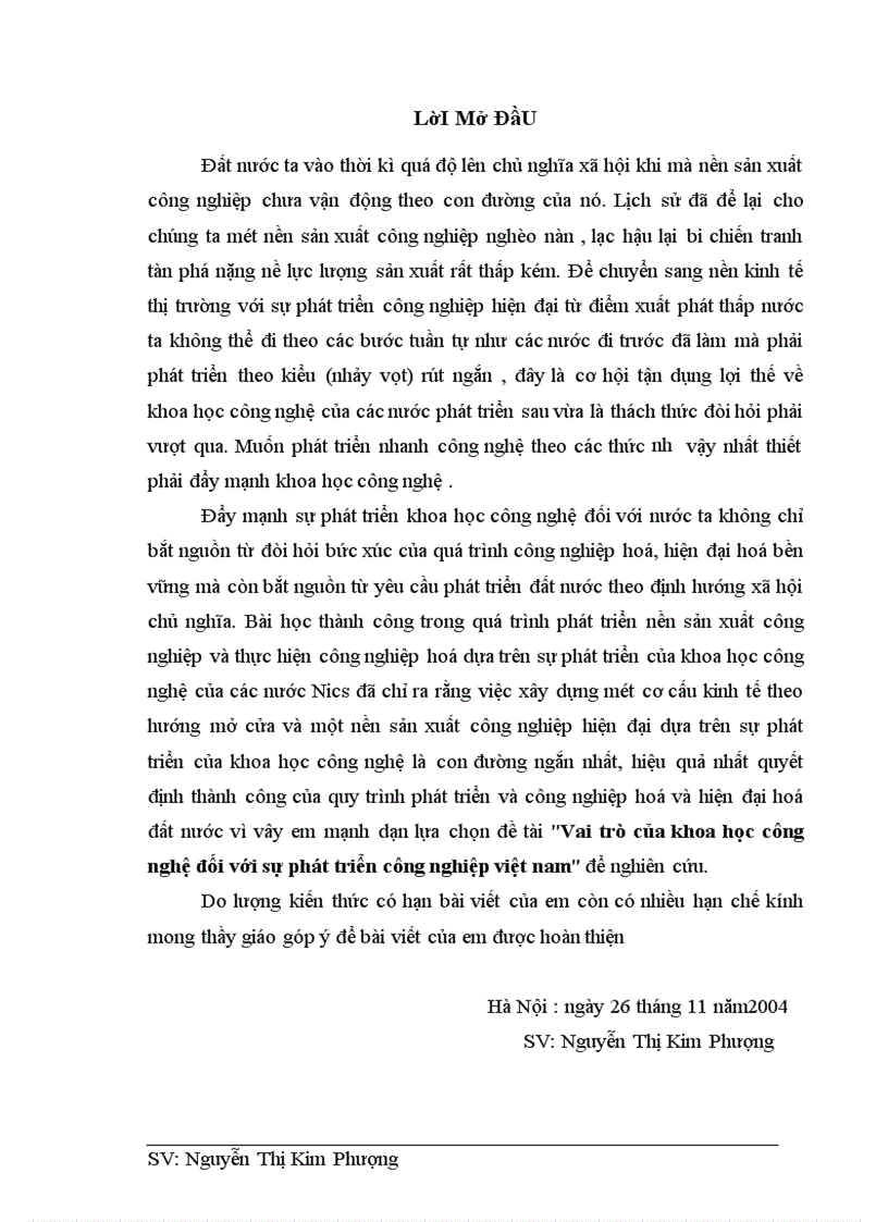 image for page Vai trò của khoa học công nghệ đối với sự phát triển công nghiệpViệt Nam