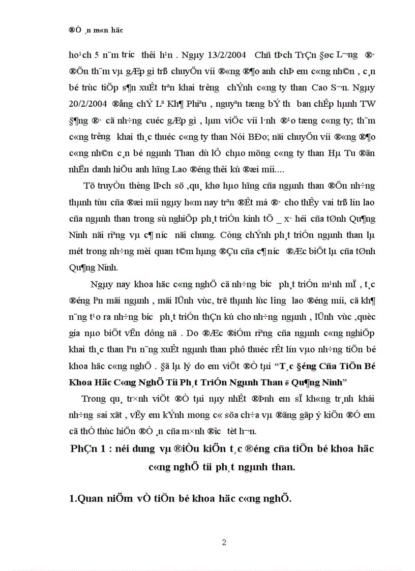 image for page Tác Động Của Tiến Bộ Khoa Học Công Nghệ Tới Phát Triển Ngành Than ở Quảng Ninh 1