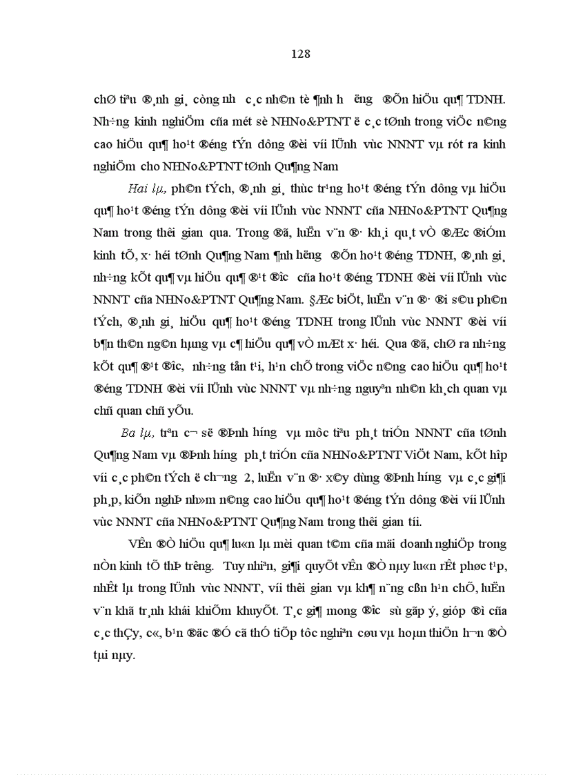 image for page Giải pháp nâng cao hiệu quả hoạt động tín dụng Ngân hàng Nông nghiệp và Phát triển Nông thôn Quảng Nam đối với lĩnh vực nông nghiệp nông thôn