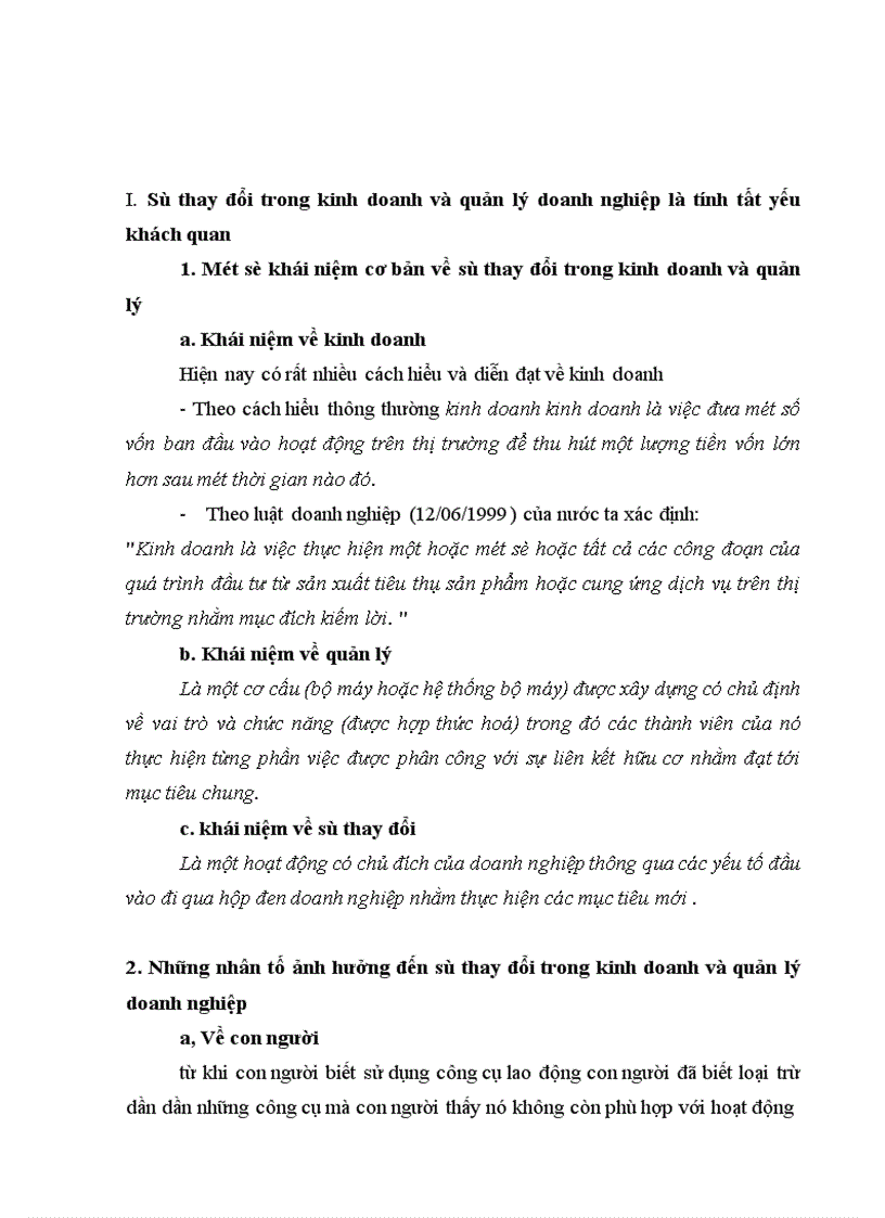 image for page Sự thay đổi trong kinh doanh là tính tất yếu khách quan