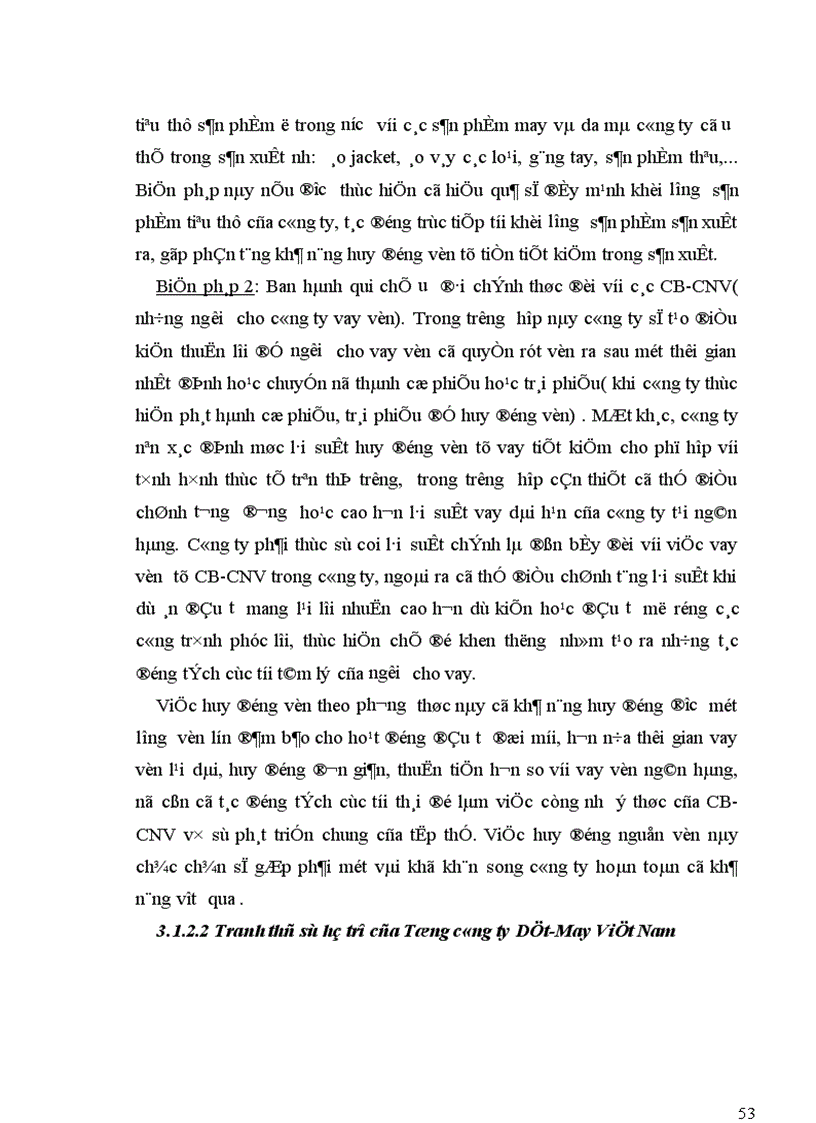 image for page Các giải pháp huy động vốn đổi mới máy móc thiết bị công nghệ nhằm nâng cao chất lượng sản xuất sản phẩm tăng khả năng cạnh tranh của sản phẩm may tại công ty May Chiến Thắng 1