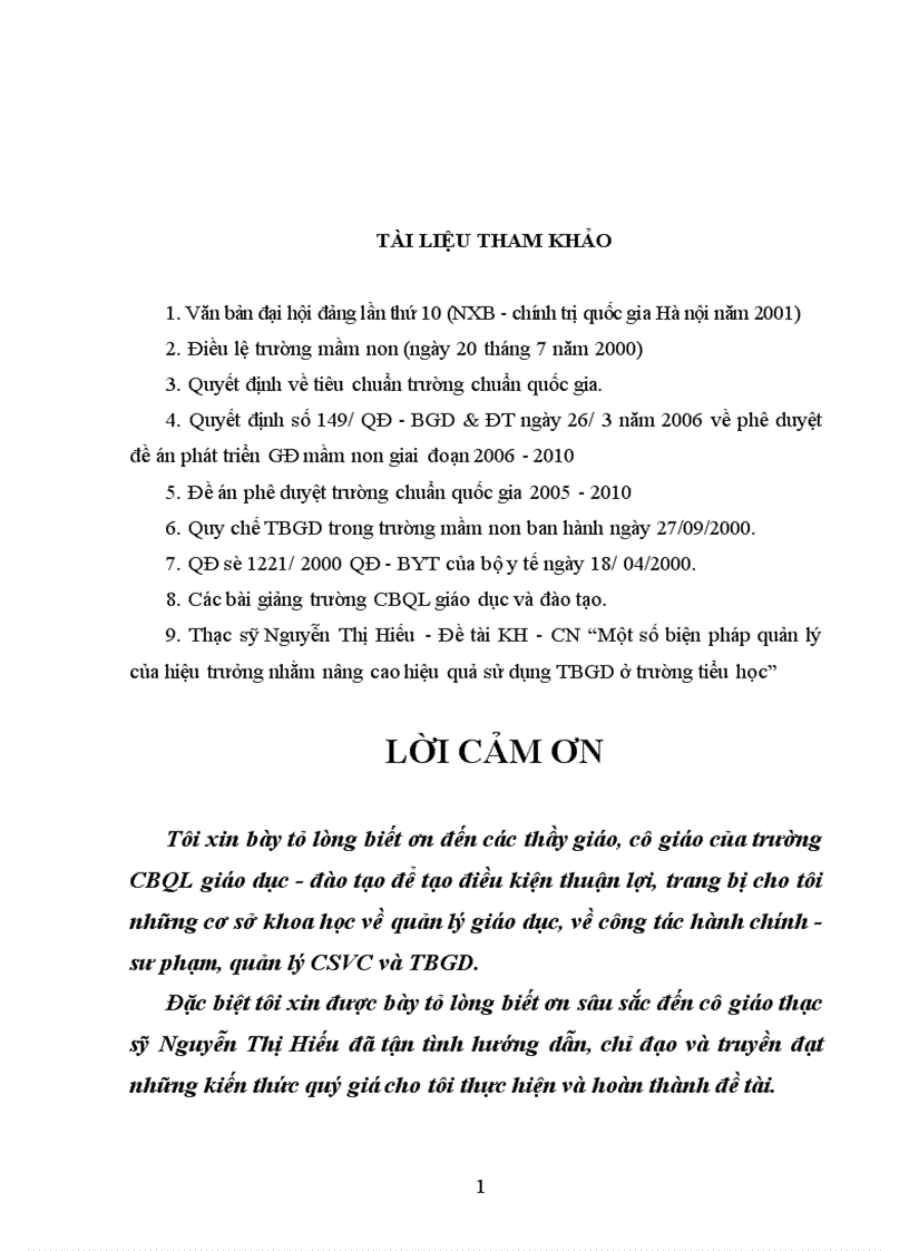 image for page Thực trạng quản lý cơ sở vật chất trang thiết bị giáo dục trẻ trong trường mầm non Xuân Lâm Tĩnh Gia Thanh Hoá 1