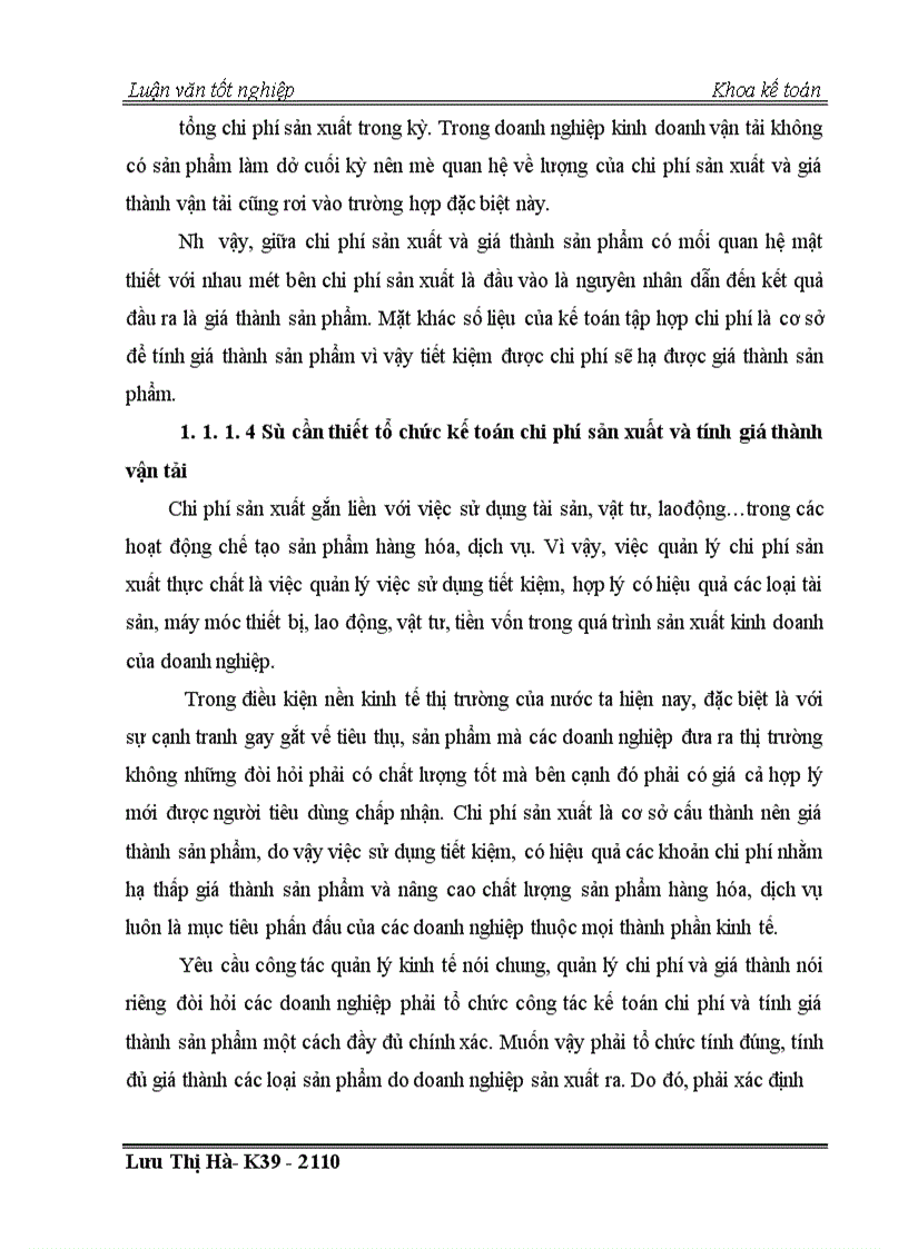 image for page Thực trạng công tác kế toán chi phí và tính giá thành dịch vụ vận tải tại công ty vận tải hành khách số 14 Hà nội