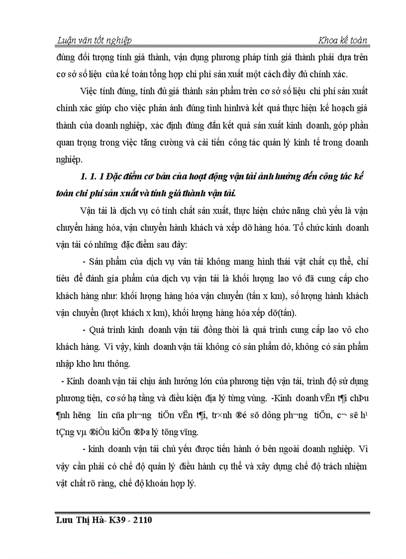 image for page Thực trạng công tác kế toán chi phí và tính giá thành dịch vụ vận tải tại công ty vận tải hành khách số 14 Hà nội
