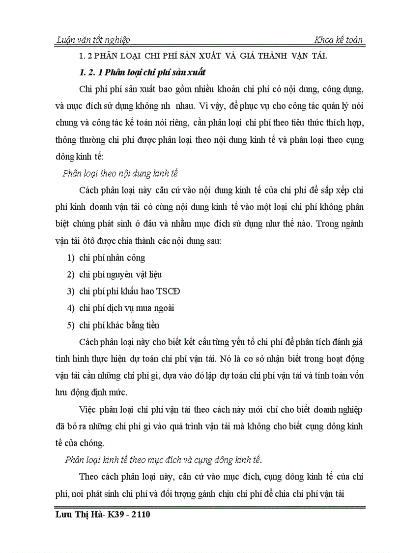 image for page Thực trạng công tác kế toán chi phí và tính giá thành dịch vụ vận tải tại công ty vận tải hành khách số 14 Hà nội
