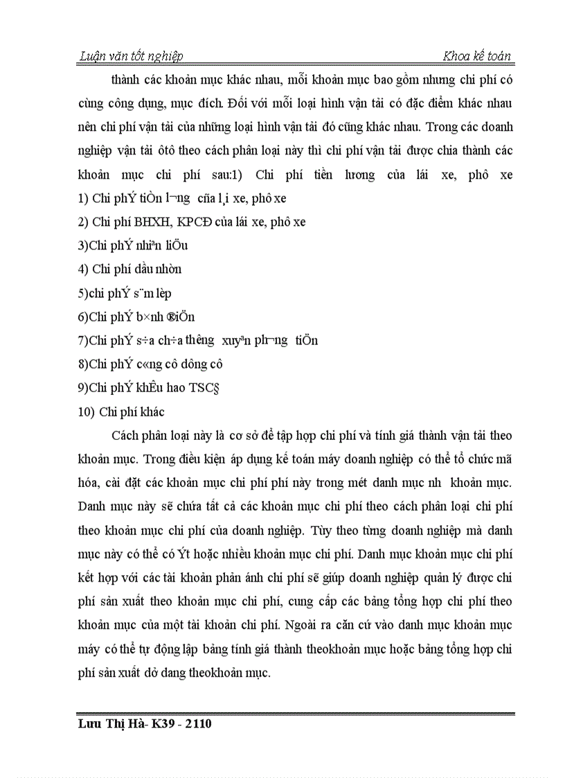 image for page Thực trạng công tác kế toán chi phí và tính giá thành dịch vụ vận tải tại công ty vận tải hành khách số 14 Hà nội
