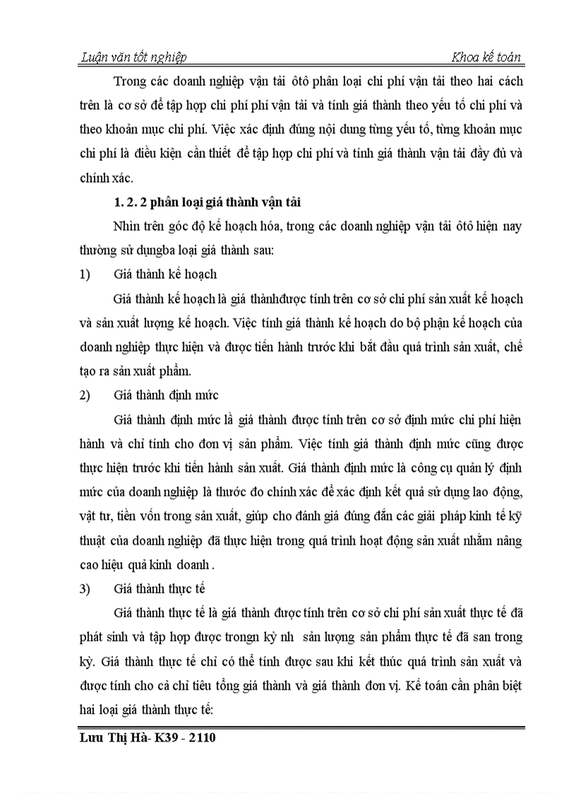 image for page Thực trạng công tác kế toán chi phí và tính giá thành dịch vụ vận tải tại công ty vận tải hành khách số 14 Hà nội