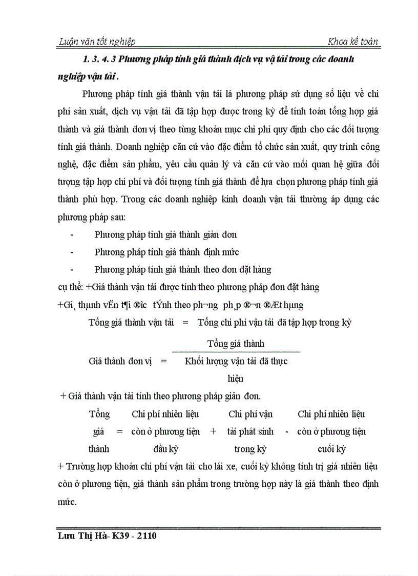 image for page Thực trạng công tác kế toán chi phí và tính giá thành dịch vụ vận tải tại công ty vận tải hành khách số 14 Hà nội