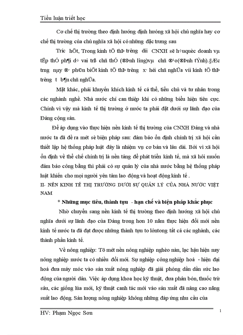 image for page Vận dụng quan điểm trong triết học Mác Lê Nin để phân tích quá trình chuyển đổi sang nền kinh tế thị trường ở Việt Nam 1
