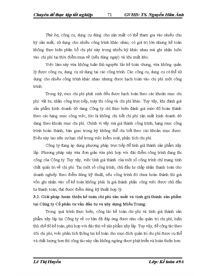 image for page Hoàn thiện Kế toán chi phí sản xuất và tính giá thành sản phẩm tại Công ty Cổ phần tư vấn đầu tư và xây dựng Miền Trung 1