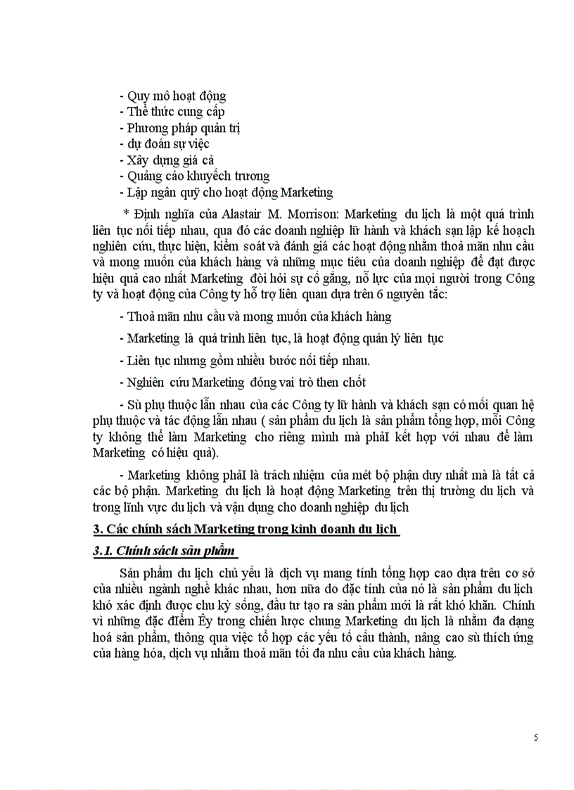 image for page Vận dụng các chính sách Marketing mix tại Trung tâm Du lịch Hà Nội