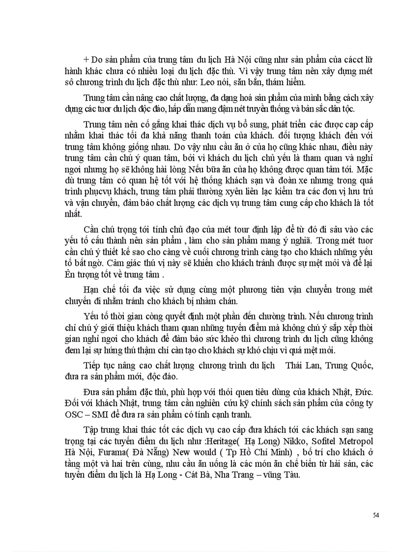 image for page Vận dụng các chính sách Marketing mix tại Trung tâm Du lịch Hà Nội