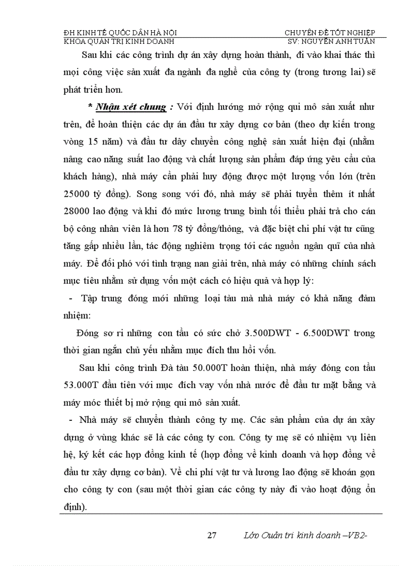 image for page Phân tích tính hiệu quả việc sử dụng vốn của Nhà máy đóng tầu Hạ Long