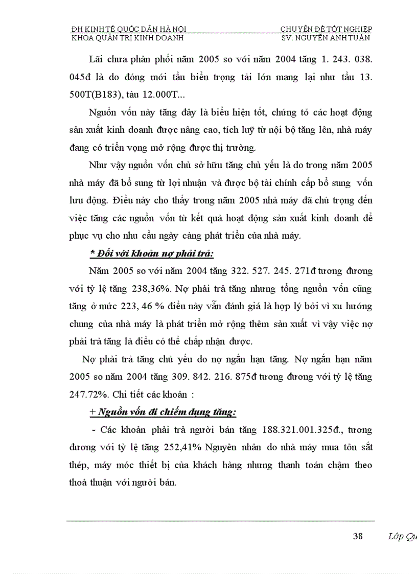 image for page Phân tích tính hiệu quả việc sử dụng vốn của Nhà máy đóng tầu Hạ Long