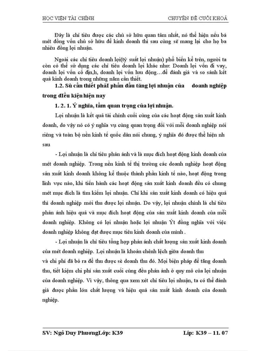 image for page Lợi nhuận và một số giải pháp tăng lợi nhuận tại Công ty Cổ phần Dịch vụ Du lịch Đường sắt Hà Nội