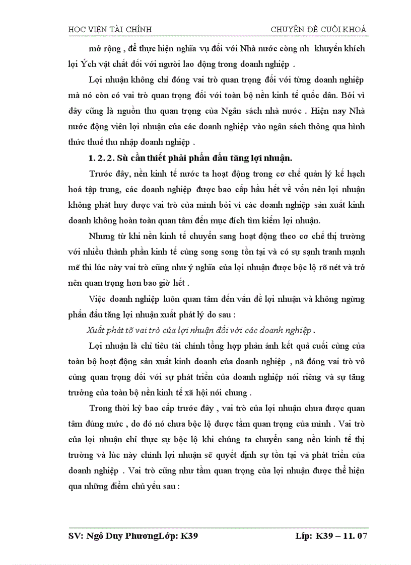 image for page Lợi nhuận và một số giải pháp tăng lợi nhuận tại Công ty Cổ phần Dịch vụ Du lịch Đường sắt Hà Nội