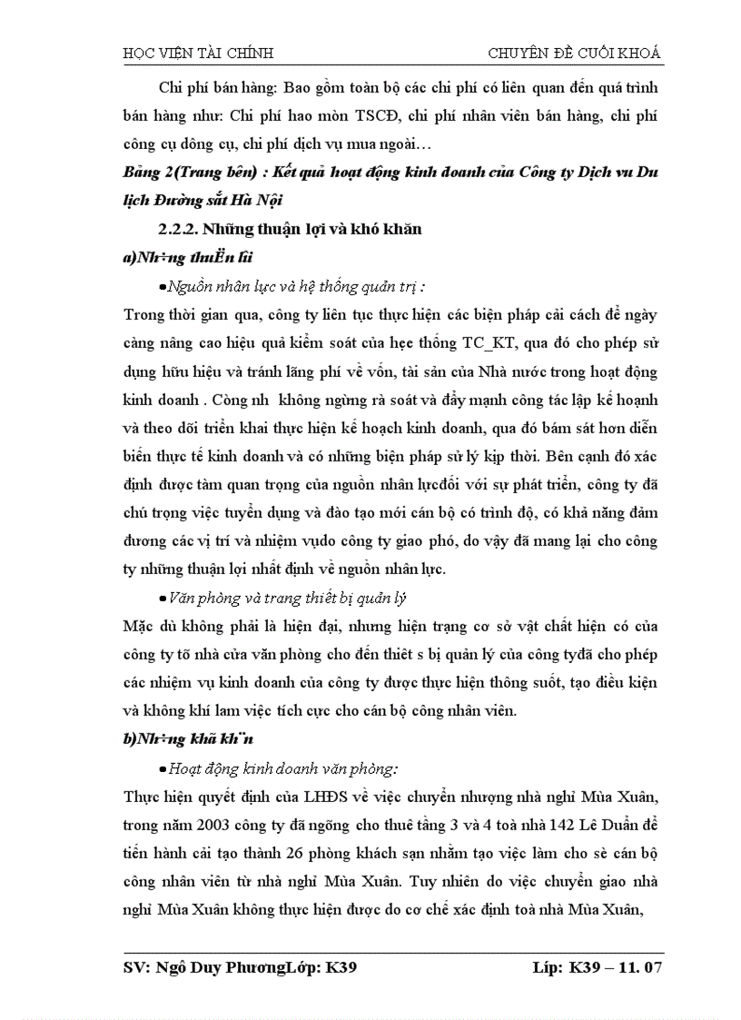 image for page Lợi nhuận và một số giải pháp tăng lợi nhuận tại Công ty Cổ phần Dịch vụ Du lịch Đường sắt Hà Nội