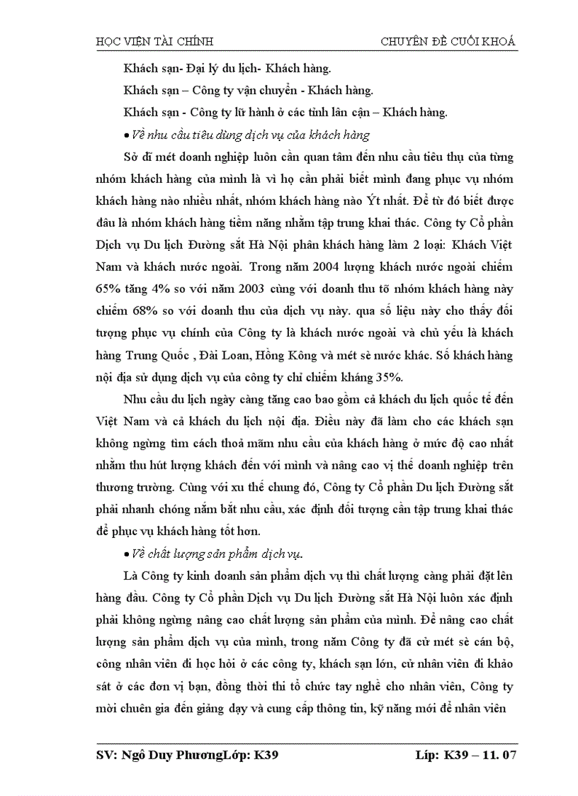 image for page Lợi nhuận và một số giải pháp tăng lợi nhuận tại Công ty Cổ phần Dịch vụ Du lịch Đường sắt Hà Nội