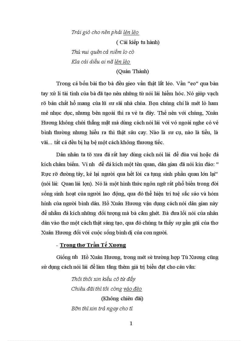 image for page Yếu tố dân gian trong thơ Nôm Hồ Xuân Hương và Trần Tế Xương từ góc nhìn so sánh 1