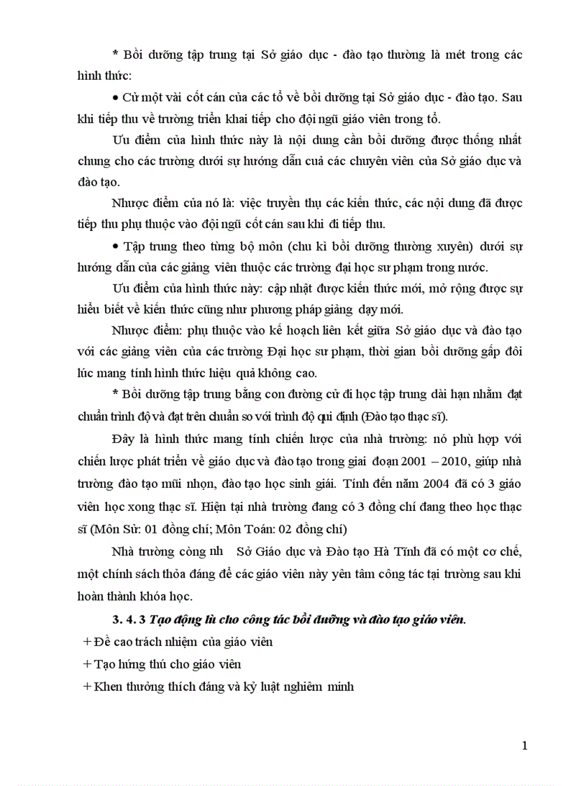 image for page Thực trạng của việc quản lý nhằm xây dựng và nâng cao chất lượng đội ngũ giáo viên trường THPT H S Hà Tĩnh 1