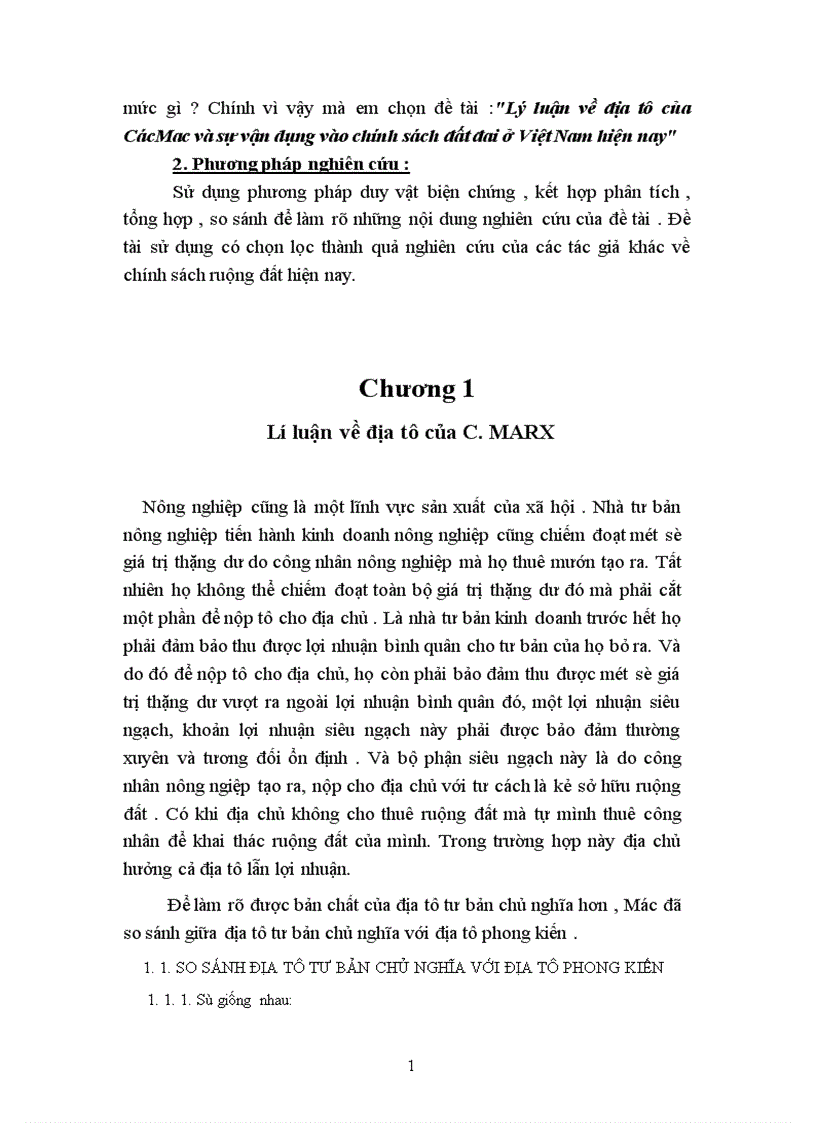 image for page Lý luận về địa tô của CácMac và sự vận dụng vào chính sách đất đai ở Việt Nam hiện nay 1