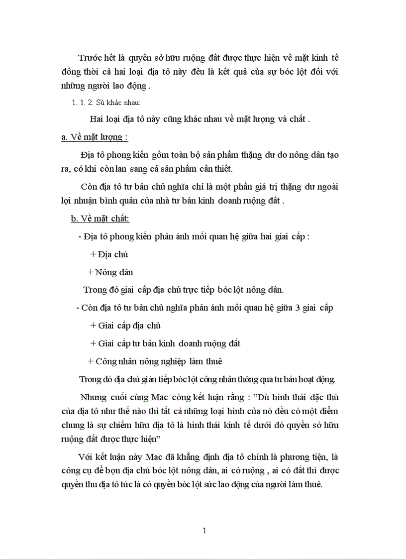 image for page Lý luận về địa tô của CácMac và sự vận dụng vào chính sách đất đai ở Việt Nam hiện nay 1