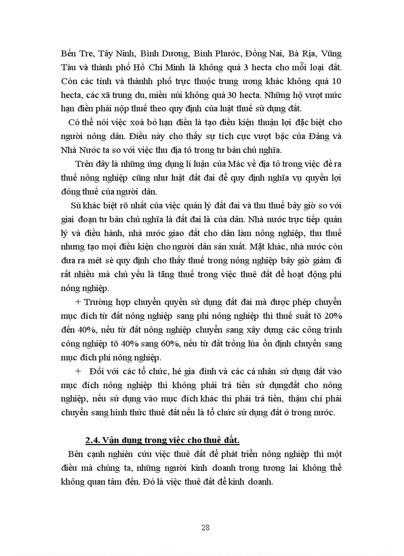 image for page Lý luận về địa tô của CácMac và sự vận dụng vào chính sách đất đai ở Việt Nam hiện nay 1