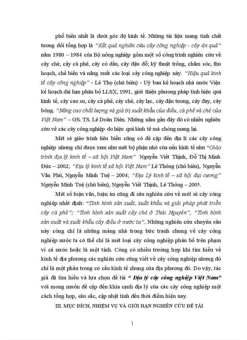 image for page Địa lý cây công nghiệp Việt Nam